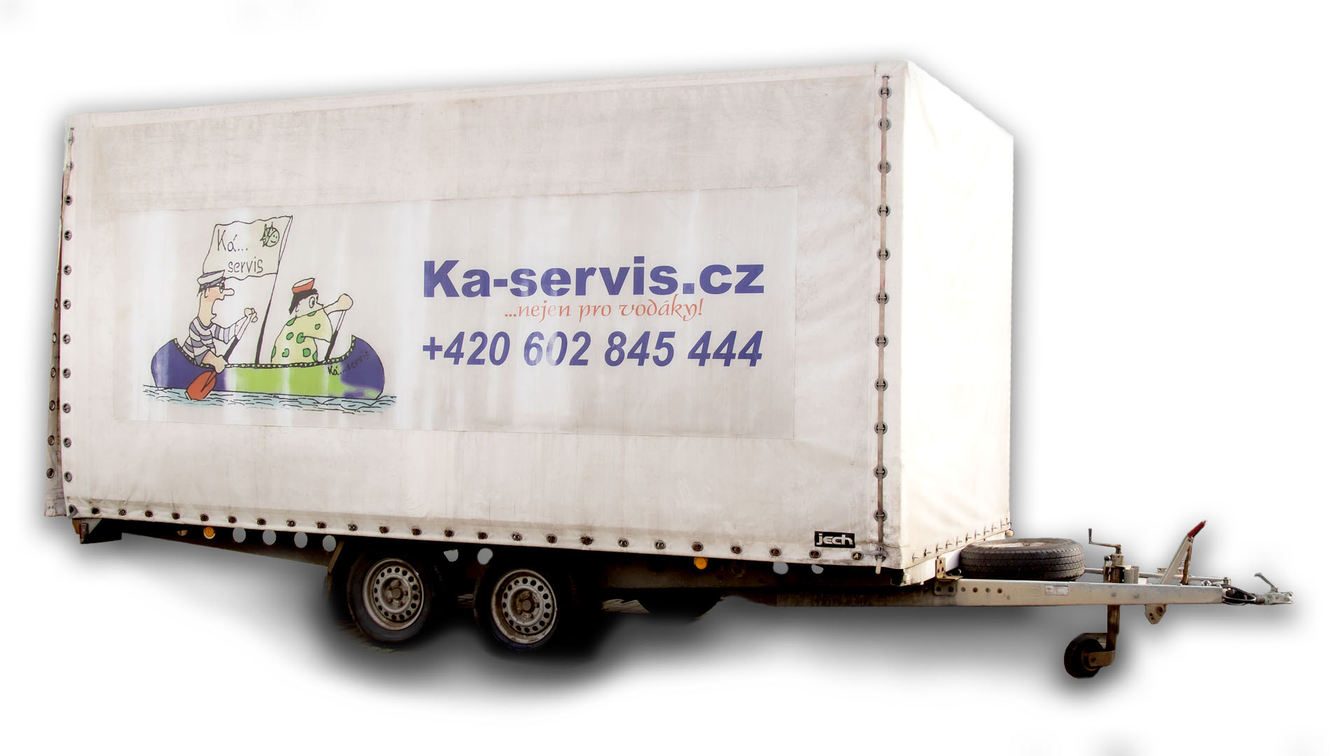 Zaplachtovan� vlek na p�epravu bag�e od 22 osob na Vltav�